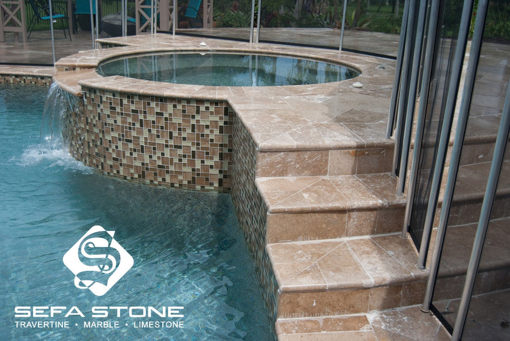 Noce Pool coping and pool steps