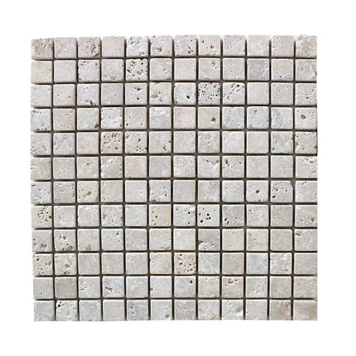 Travertine Ivory 1x1 Mosaic Tiles
